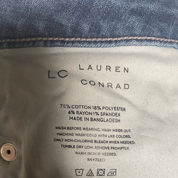 LC Lauren Conrad women’s blue denim jeans size 2 - Picture 8 of 9